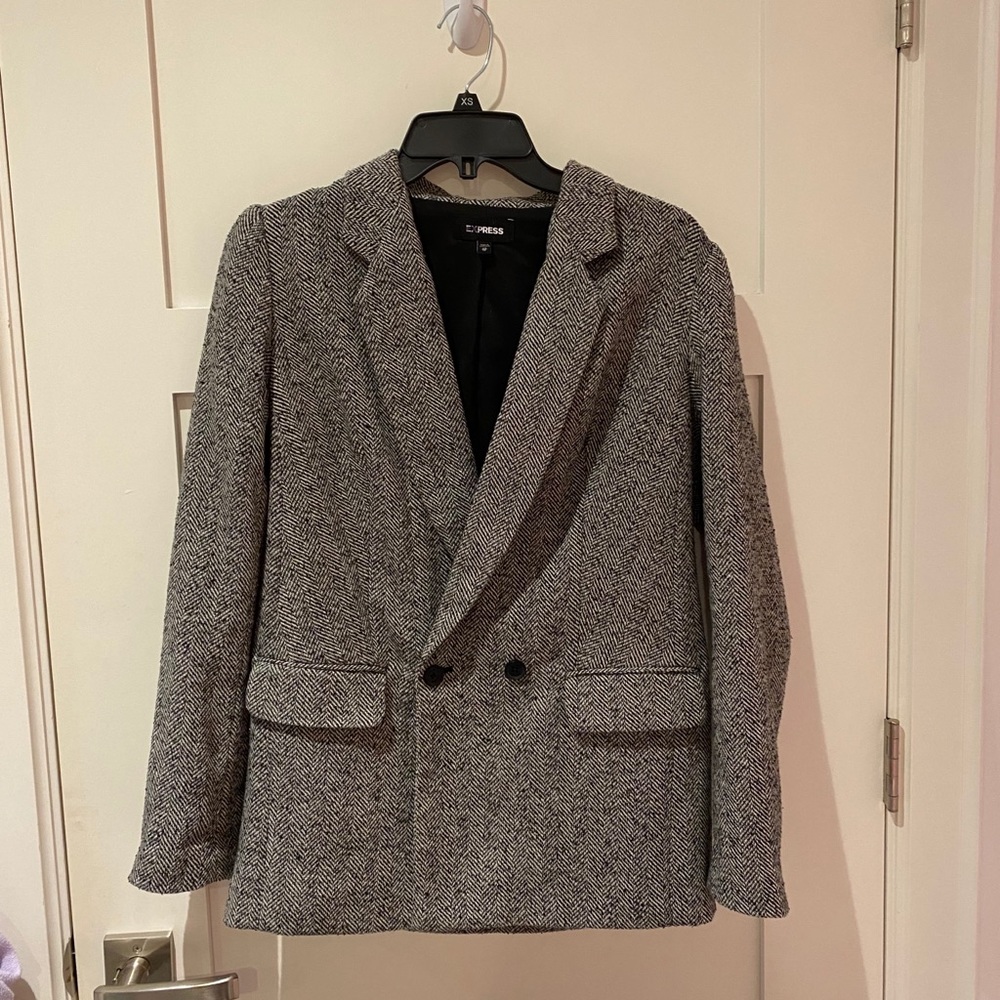 Double-breasted blazer - Picture 2 of 12